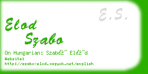 elod szabo business card